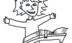 Een tekning van de Evangelist, één van de patterns uiet het boek "Fearless Change" van Linda Rising e.a.