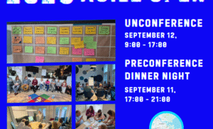 Square Banner for the 2025 Agile Open Unconference on September 12, 2025 at TrailBlazers in Weesp.